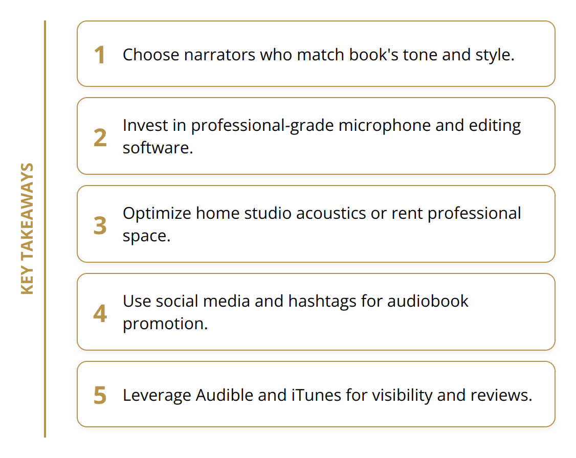 Key Takeaways - Audio Book Production Tips [Pro Tips]