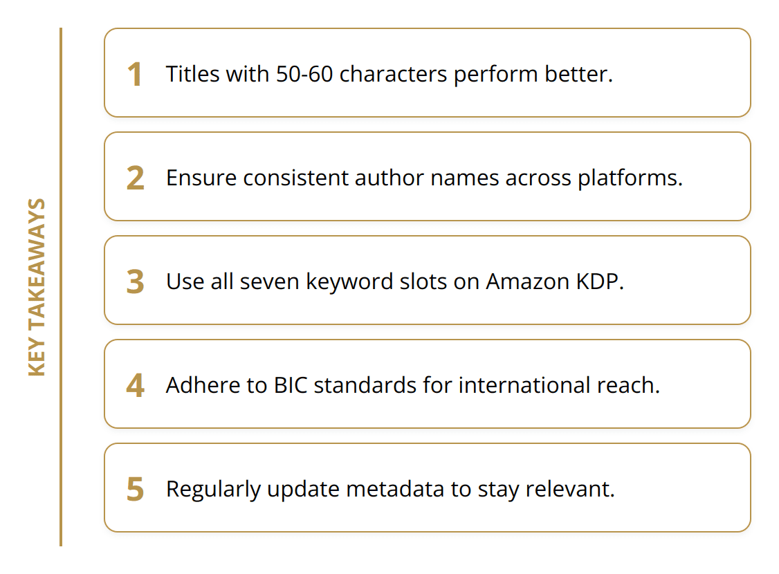 Key Takeaways - Book Metadata Optimization: What You Need to Know