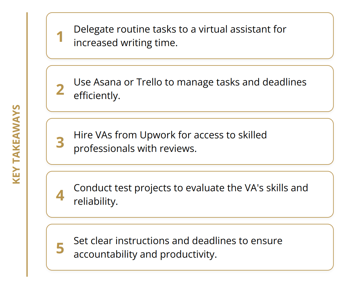 Key Takeaways - How to Benefit from Author Virtual Assistants