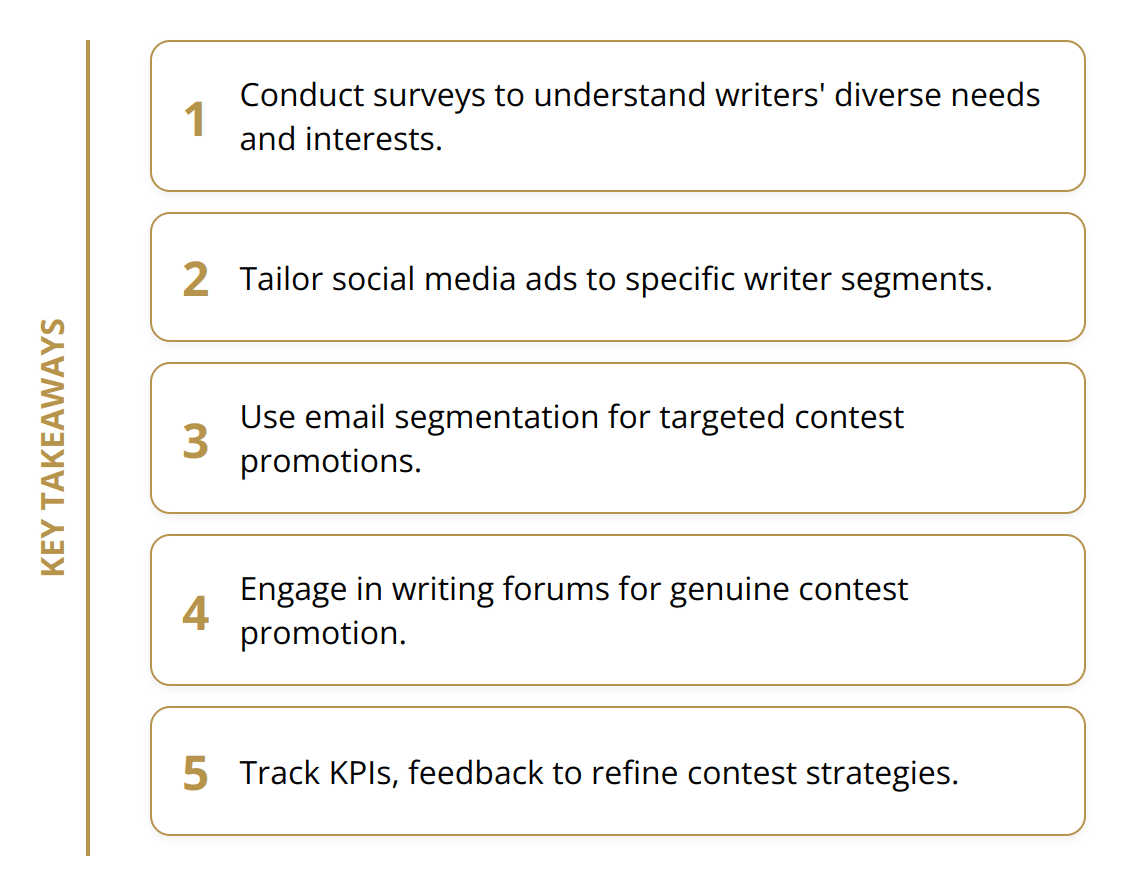 Key Takeaways - Marketing Your Writing Contest: How to