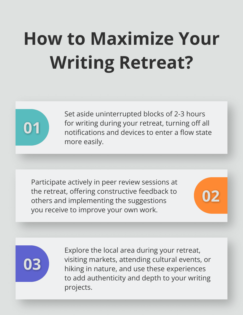 Fact - How to Maximize Your Writing Retreat?