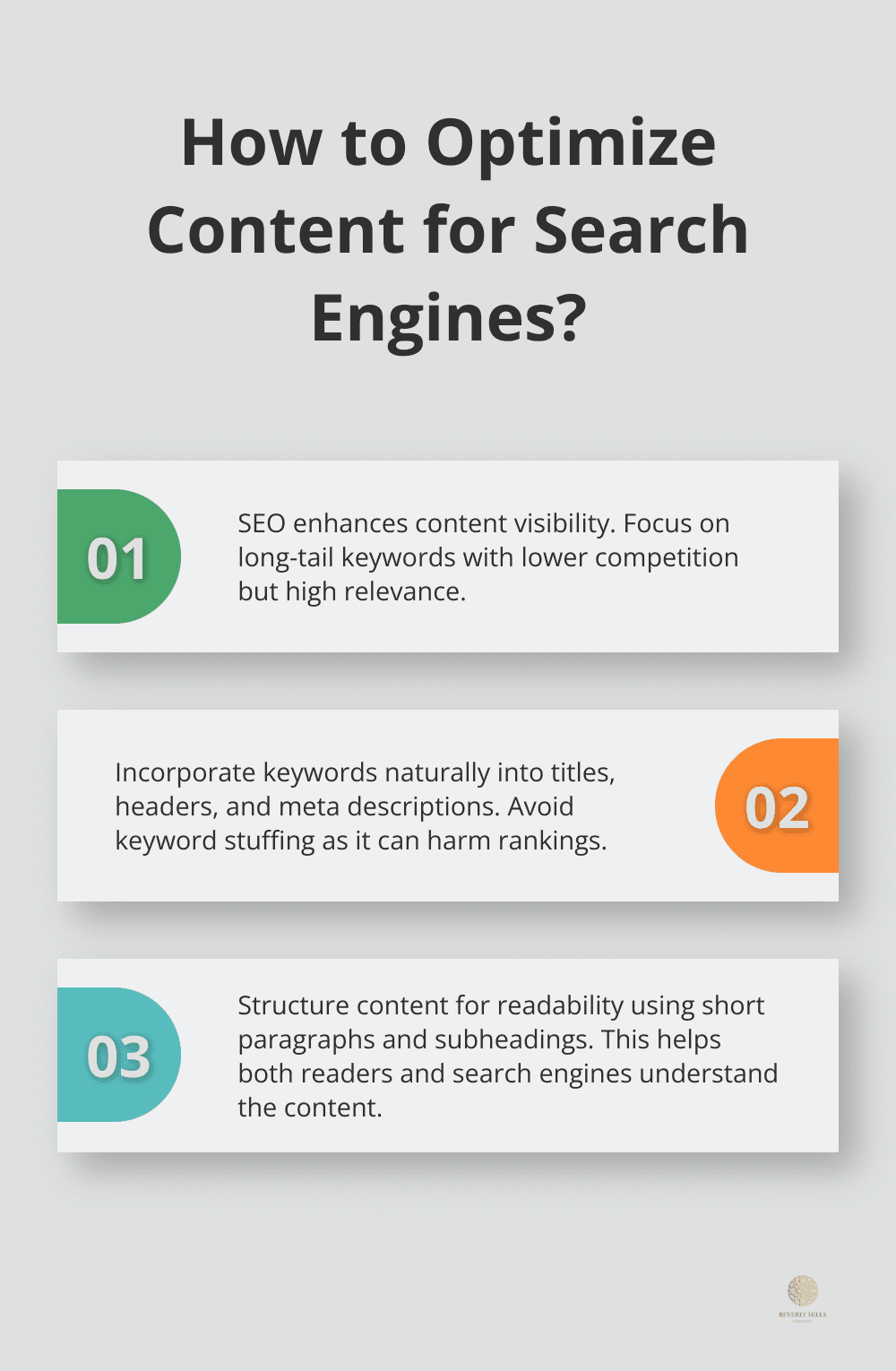 Infographic: How to Optimize Content for Search Engines? - content marketing book